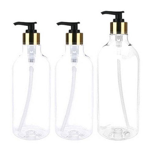 병도매닷컴 DN500 투명 2p + DN1000 투명 주방 디스펜서, 검정골드, 1세트