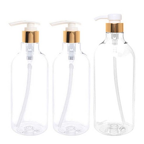 병도매닷컴 DN500 투명 2p + DN1000 투명 주방 디스펜서, 골드, 1세트