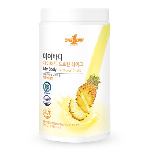 마이바디 다이어트 프로틴 쉐이크 파인애플맛, 1개, 700g