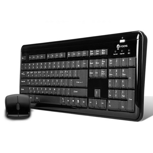 아이락스 무선키보드 마우스 세트 IRK25RP, 블랙