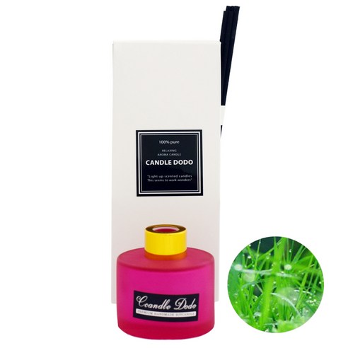 캔들도도 천연아로마 컬러라운드 핫핑크 디퓨저 100ml, 시트로넬라