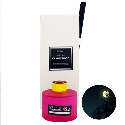 캔들도도 천연아로마 컬러라운드 핫핑크 디퓨저 100ml, 미드 앤 썸머나잇