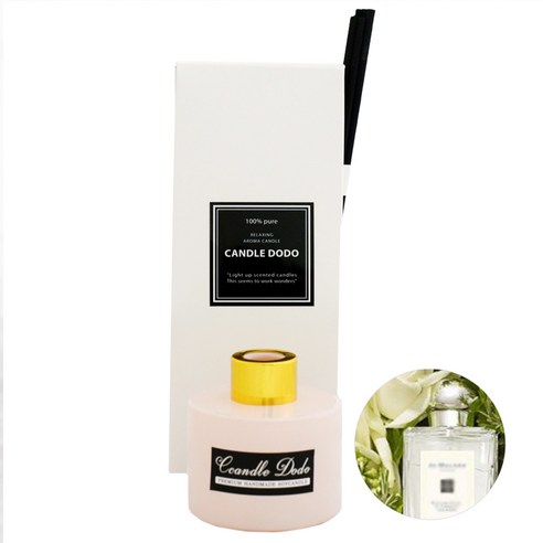 캔들도도 천연아로마 컬러라운드 연핑크 디퓨저 100ml, 가드니아