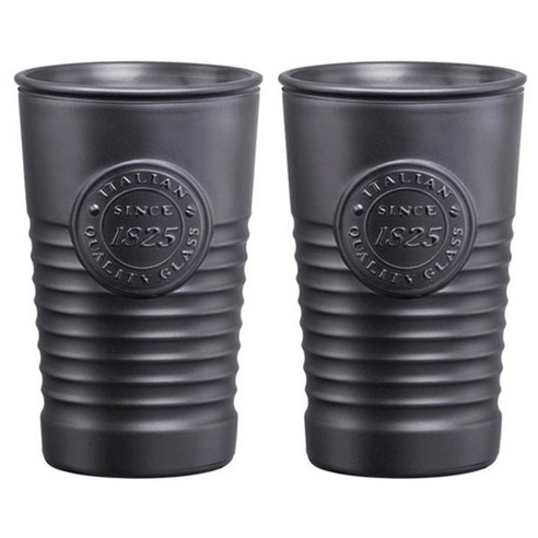 보르미올리 오피시나 1825 워터 컵 325ml, 안트라사이트, 2개입