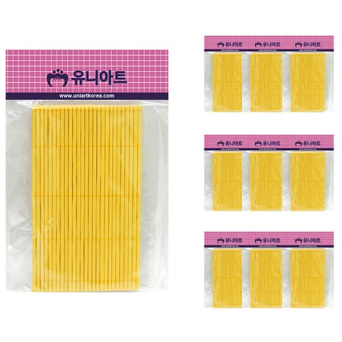 유니아트 1000 김말이발, 노랑, 10개