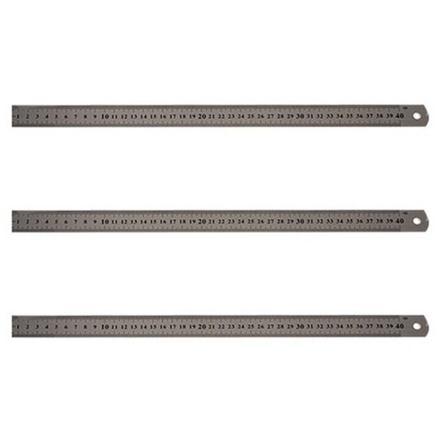블루마토 40cm 스틸자 I-8, 혼합 색상, 3개