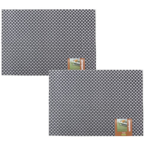 삼보넷 식탁매트 나이스 2p, 블랙, 42 x 33 cm