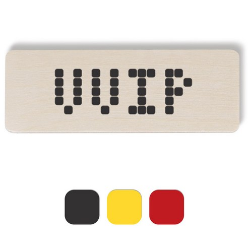 1AM 픽셀도어사인 직사각 + 5mm 픽셀 스티커 3p, 진회색, 노란색, 빨간색