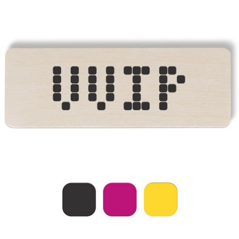 1AM 픽셀도어사인 직사각 + 5mm 픽셀 스티커 3p, 진회색, 분홍색, 노란색