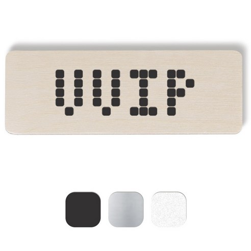 1AM 픽셀도어사인 직사각 + 5mm 픽셀 스티커 3p, 진회색, 은색, 반사