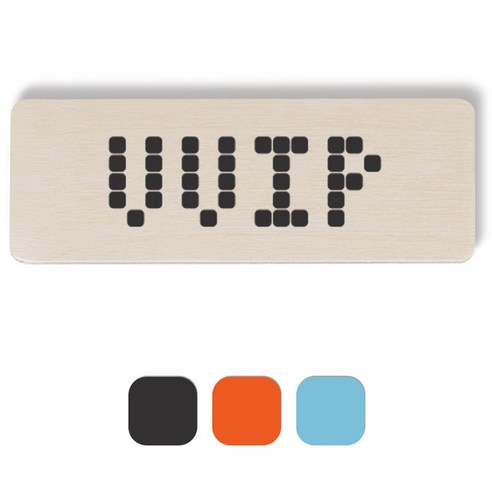 1AM 픽셀도어사인 직사각 + 5mm 픽셀 스티커 3p, 진회색, 주황색, 하늘색