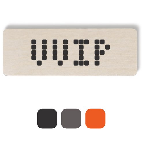 1AM 픽셀도어사인 직사각 + 5mm 픽셀 스티커 3p, 진회색, 연회색, 주황색