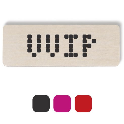 1AM 픽셀도어사인 직사각 + 5mm 픽셀 스티커 3p, 진회색, 분홍색, 빨간색