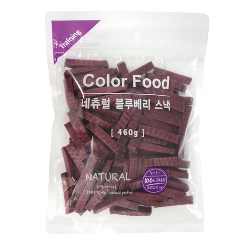 컬러푸드 강아지 내츄럴 스낵 간식, 블루베리 맛, 1개 - 져키/트릿 | 쿠팡