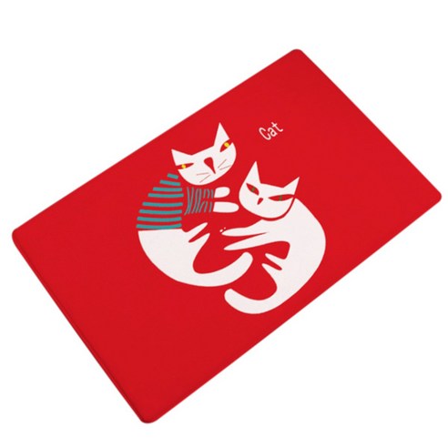 더자카 큐티캣 일러스트 욕실매트, Y394LBBM046