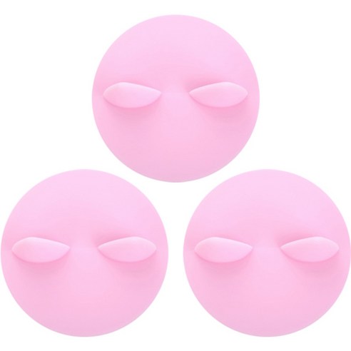 블럭마트 고양이 실리콘 컵 덮개 3p, 핑크