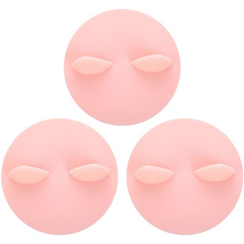 블럭마트 고양이 실리콘 컵 덮개 3p, 살구