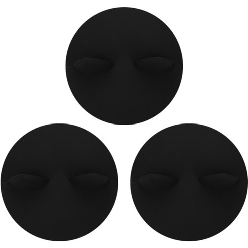 블럭마트 고양이 실리콘 컵 덮개 3p, 블랙