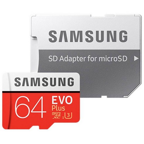 삼성전자 EVO Plus 마이크로SD카드 + SD 어댑터 MB-MC64GA/KR, 64GB