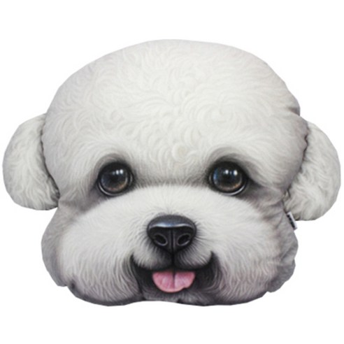 삼에스 X-DOLLS 3D 차량용 목쿠션, XD123T (화이트푸들), 1개