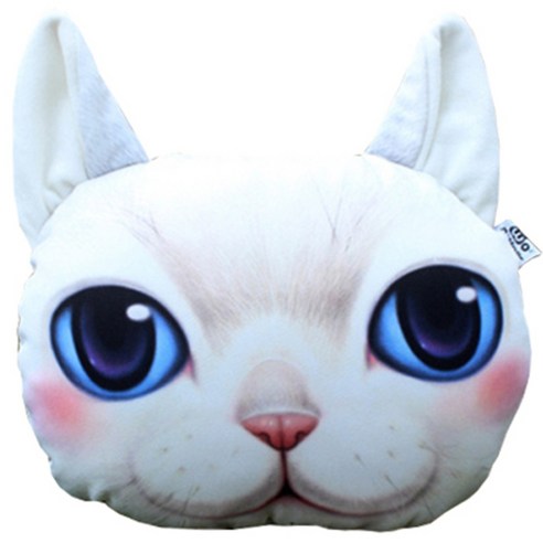 삼에스 X-DOLLS 3D 차량용 목쿠션, XD118T (애기화이트), 1개