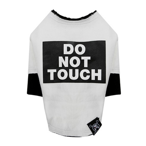 퍼피엔젤 DO NOT TOUCH 반려견 티셔츠 TS505, 아이보리