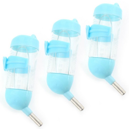 블럭마트 햄스터 기니피그 소동물 80ml 물통, 블루, 3개
