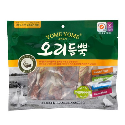 요미요미 강아지간식 오리듬뿍 400g, 오리 닭다리사사미, 1개
