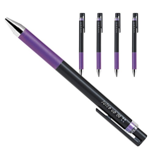 파이롯트 쥬스업 젤잉크 중성 노크펜 0.4mm, 바이올렛, 5개입