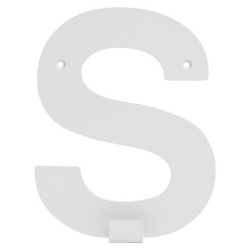 블루파온 포인트 장식 S 알파벳훅 L, 화이트, 1개