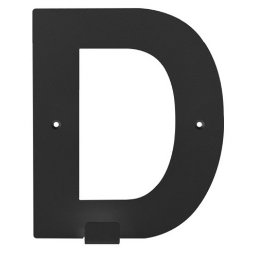 블루파온 포인트 장식 D 알파벳훅 L, 블랙, 1개