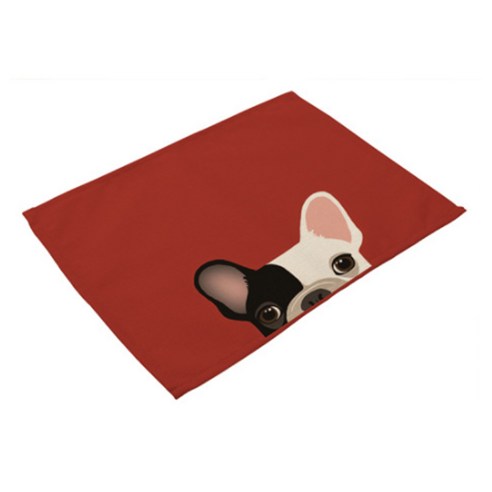 이코디 애완동물 빼꼼 테이블 매트 A, F, 42 x 32 cm