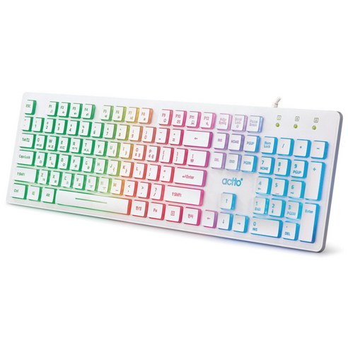 엑토 스펙트럼 LED 백라이트 키보드 KBD-42, 화이트