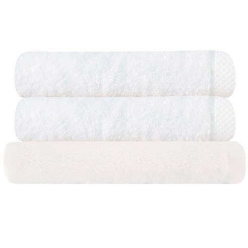 송월타월 피안느타월 40수 170g 2p + 모던바스타월, 피안느타월 (하얀색), 바스타월 (하얀색), 1세트