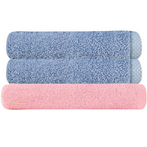 송월타월 40수 170g 피안느타월 2p + 모던바스타월 분홍, 파랑, 1세트