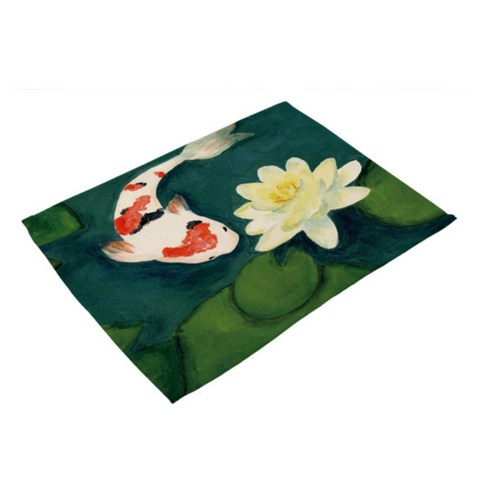 비케이 연꽃 식탁매트, 1, 가로 42cm x 세로 32cm