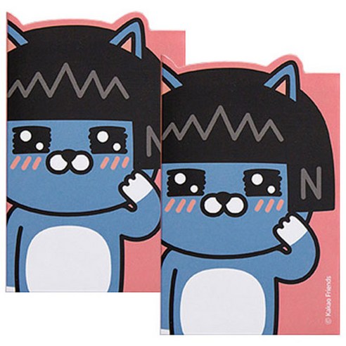 카카오프렌즈 4단 점착 메모지, 네오, 2개입