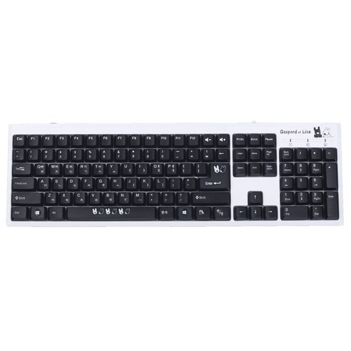 가스파드앤리사 유선 키보드@@@GL-KB908, GL-KB908, 블랙 + 화이트, 일반형