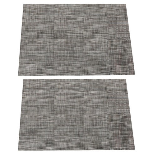 핑크망고 포켓 키친 테이블 매트 2p, 브라운, 45 x 29 cm