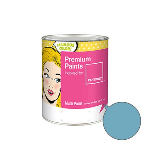 노루페인트 팬톤 멀티 에그쉘광 블루계열 페인트 1L, 밀키블루(15-4415)