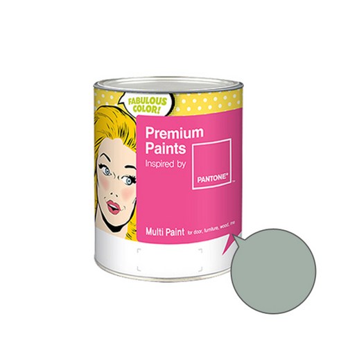 노루페인트 팬톤 멀티 에그쉘광 블루계열 페인트 1L, 아쿠아그레이(15-5205)