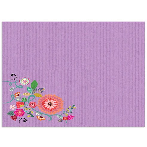 로엠디자인 실리콘 식탁매트, 꽃가지 1, 가로 385mm x 세로 285mm x 두께 1mm