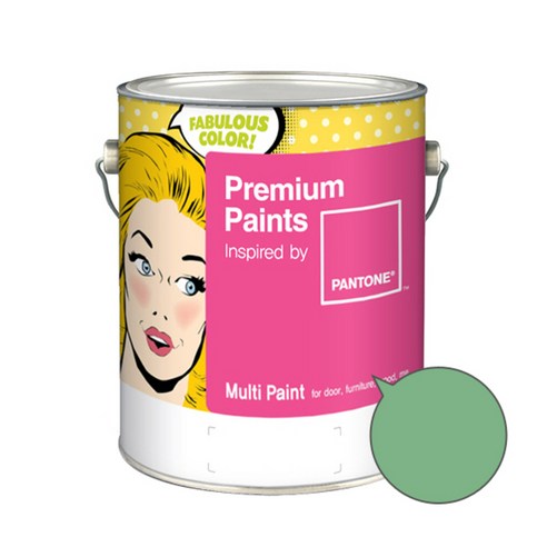 노루페인트 팬톤멀티 에그쉘광 민트그린계열 페인트 4L, 라이트그래스그린