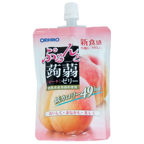 오리히로 탱글탱글 곤약 젤리 복숭아맛 1개입, 130g, 1개