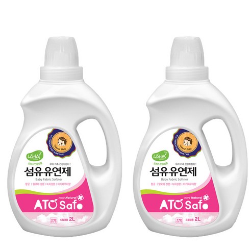 아토세이프 유아용 섬유유연제, 2L, 2개입