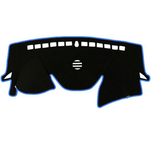 블랙라벨 펠트 라텍스 논슬립 대쉬보드커버 현대, 현대 i40(센터 유), 블랙 + 블루