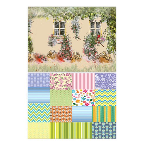 로엠디자인 실리콘 식탁매트 2p 가든, 가든, 조화, 385 x 285 mm