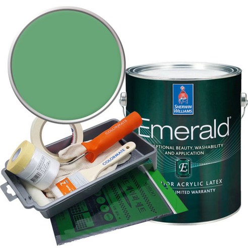 셔원윌리암스 에메랄드 페인트 1L 세트, SW6739 Eco Green