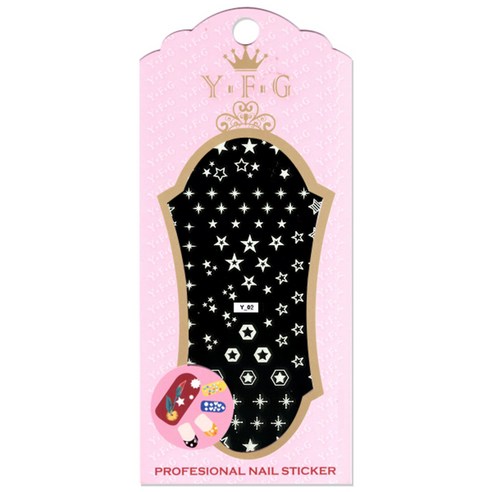 YFG 프로페셔널 네일 스티커, Y02, 1개