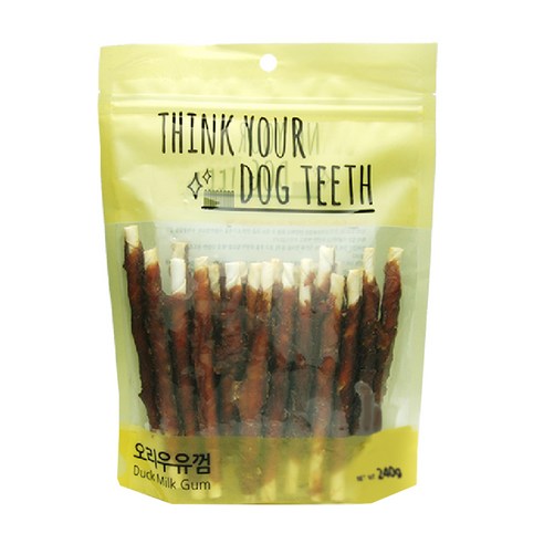 Think Your Dog Teeth 딩고 우유껌 스틱 24p, 오리 + 우유 혼합맛, 1개